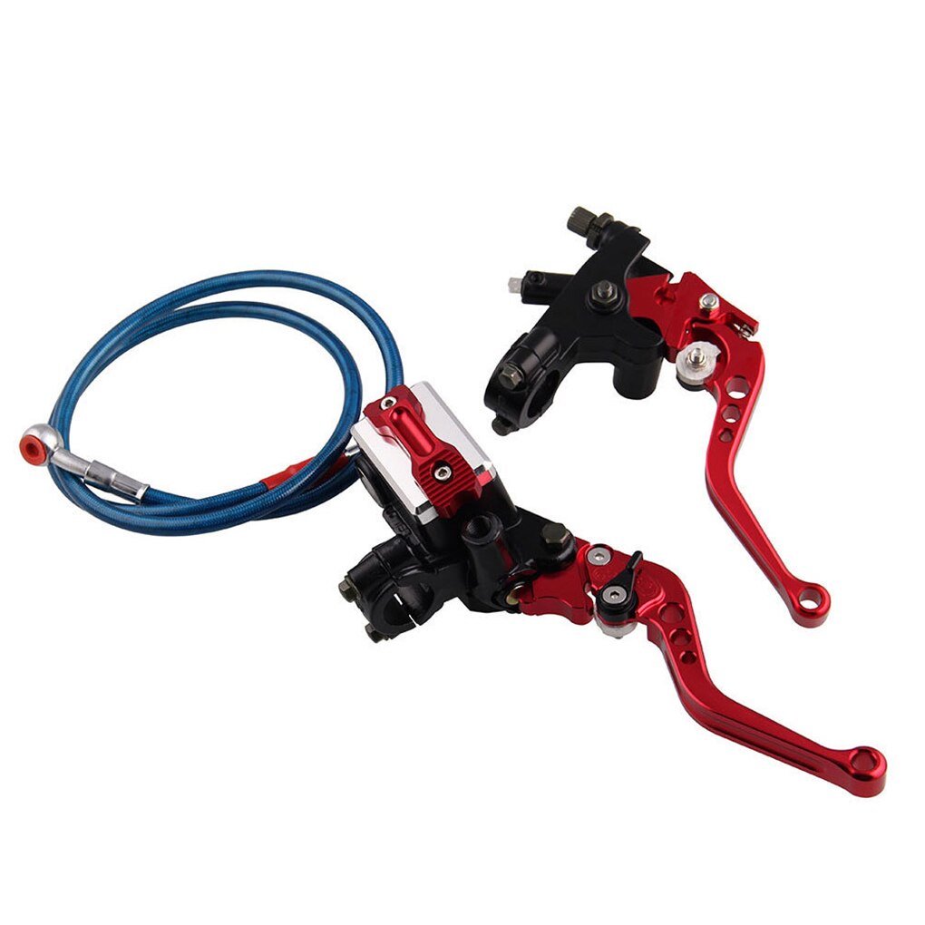 Motorcycle Brake Set Universal Alloy Front Brake Master Cylinder Cable Clutch with Adjustable Levers