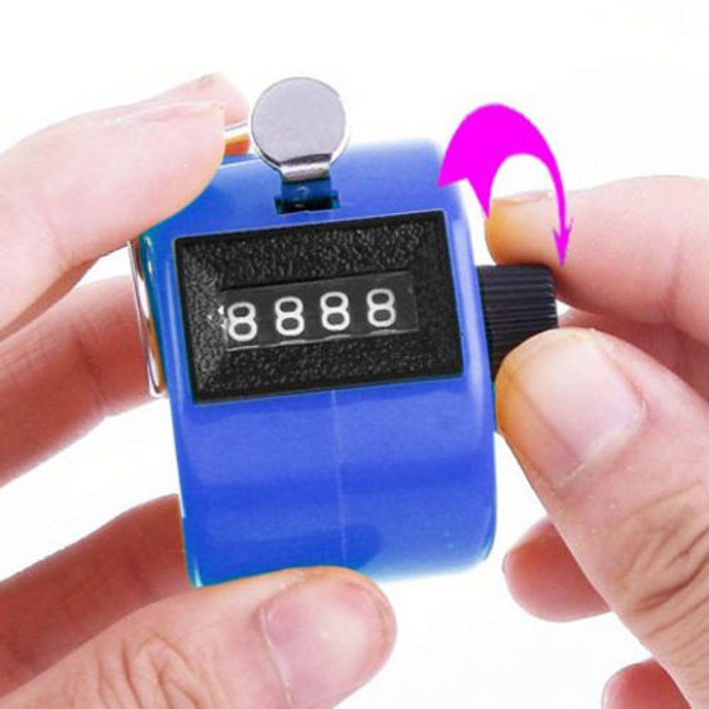1x Hand Tally Counter metal counter 4 digit Manual counters Pressing the manual counter People Counting Clicker Golf Points