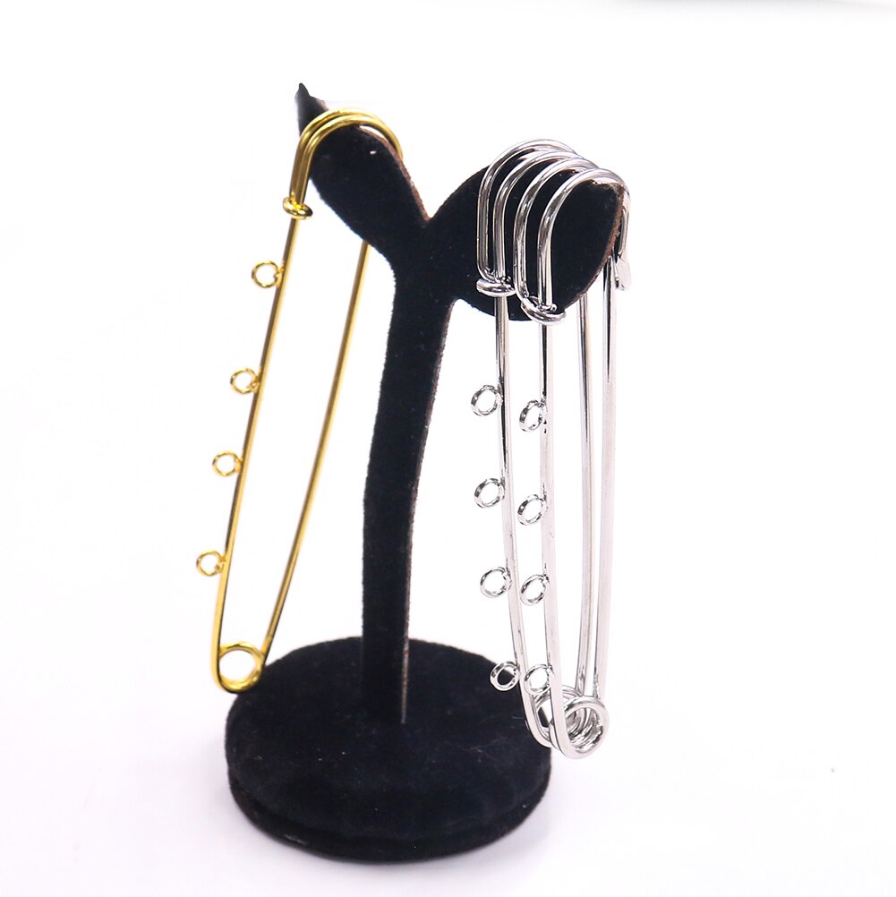 10 Uds. De pasadores de seguridad, broche grande, pasadores rectos con 4 agujeros, broche DIY, accesorios de joyería, suministros de costura de ropa