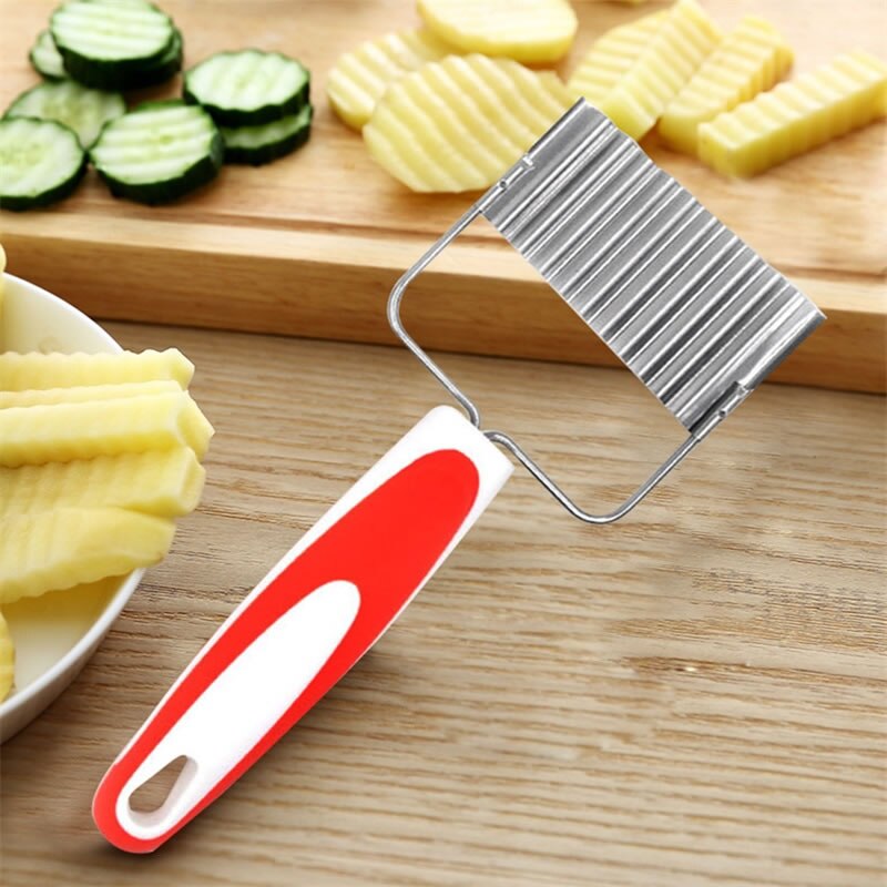 Stainless Steel Potato Slicer French Fry Fries Cutter Wavy Carrot Cutting Chopper Fruit Vegetable Slicing Grater Kitchen Tools