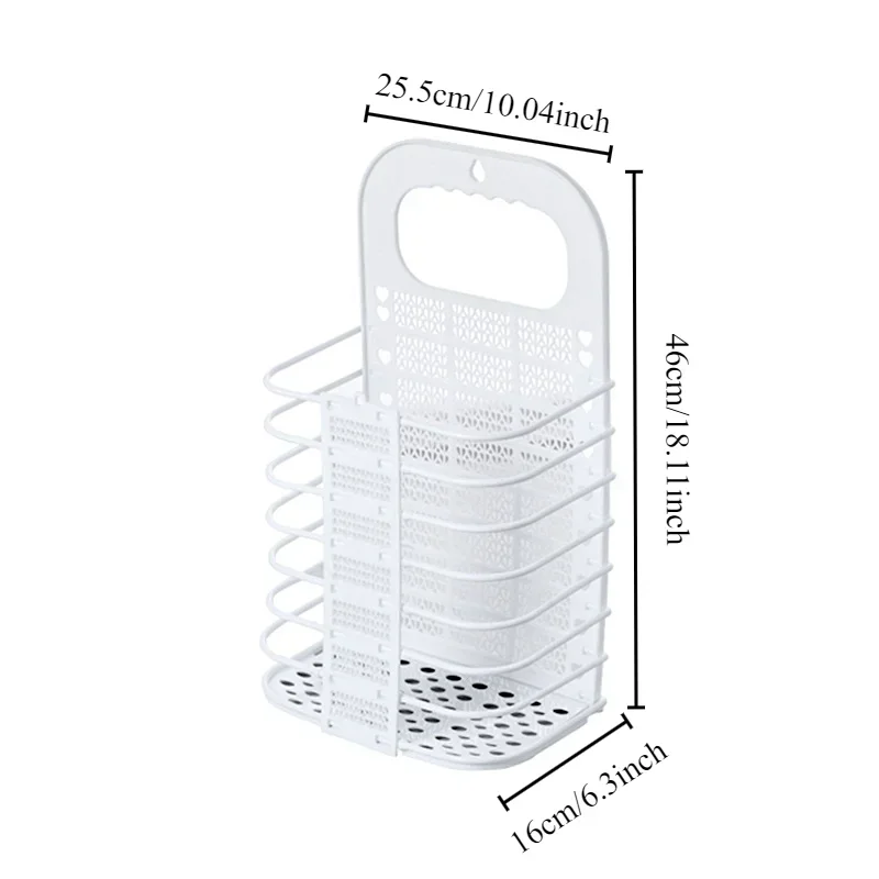 Cesta de lavandería plegable, cesta de almacenamiento de ropa sucia, baño montado en la pared, organizador de lavandería multifuncional, herramienta de almacenamiento sucio: Amarillo claro