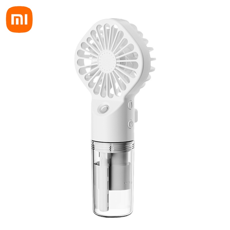 Xiaomi Tragbarer Luftbefeuchter-Ventilator, Mini-Hand-Nebelventilator, tragbarer wiederaufladbarer Handventilator mit Luftbefeuchter, Mini-Wassersprühventilator