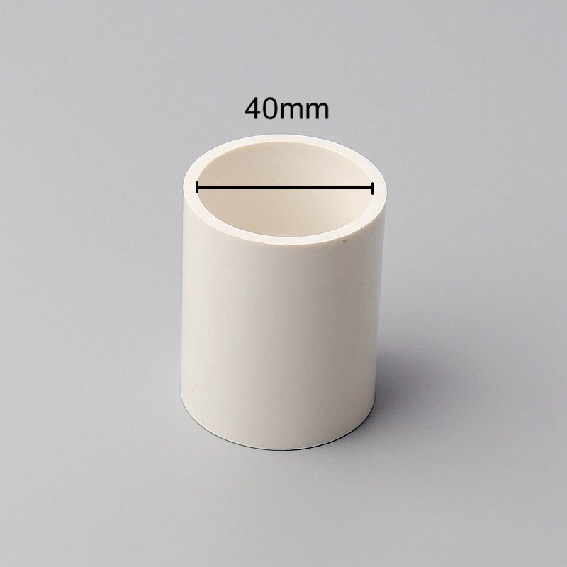 1pc Inner Diameter 40mm PVC Water End Cap/Straight Connector 3/4 Ways Connector 45/90 Degree Elbow Equal Connector Pipe Fittings: Straight Connector