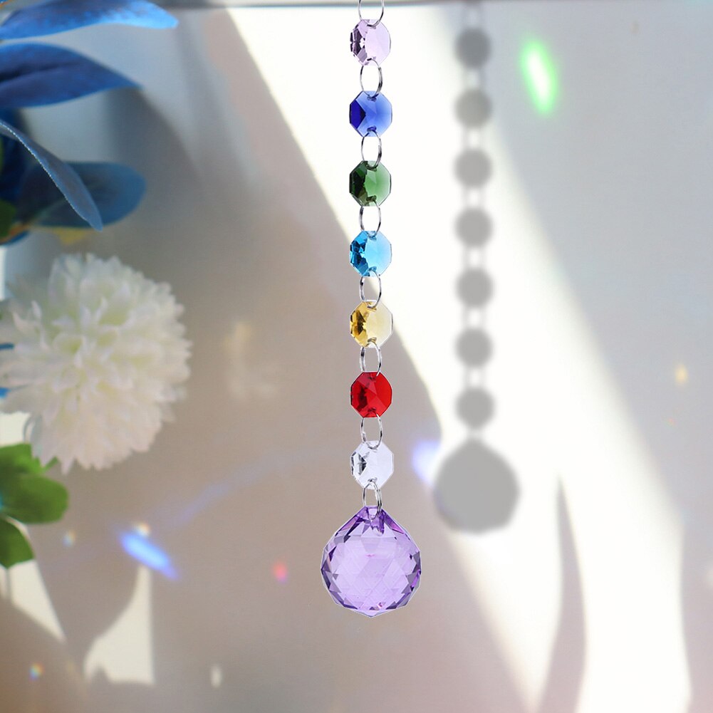 Carillon à Vent En Cristal Attrape-Soleil, Prismes En Diamant