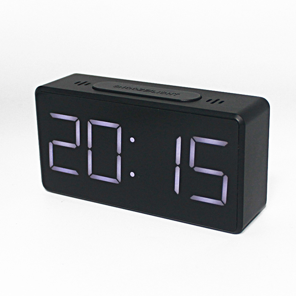 LED Digital Alarm Clock USB/Battery Mirror Real-time Display Bedside Quiet Home Bedroom Desk Display Digital Desktop Table Clock