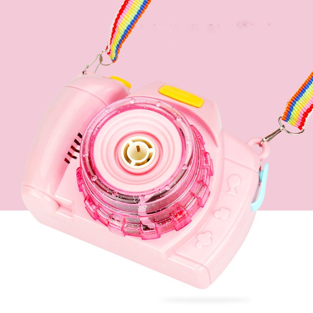 Netto Rode Camera Bubble Machine Speelgoed Jongen Meisje Lichte Muziek Elektrische Kinderen Blazen Bubble Outdoor Vierkante Speelgoed