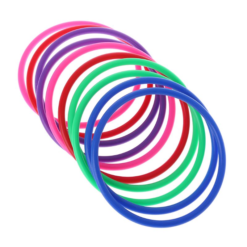 10 stuks Plastic Toss Ringen Doel Gooien Carnaval Achtertuin Park Games Kinderen Intelligentie Ontwikkeling Educatief Oefening Speelgoed: 12cm