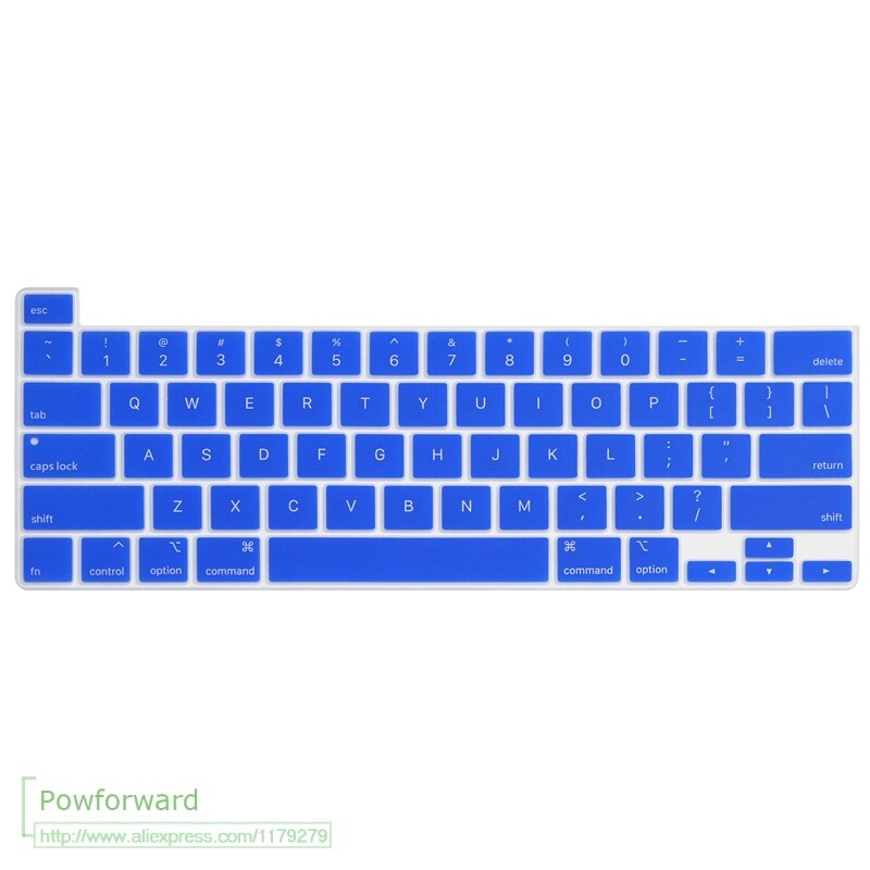 Silicone Keyboard Cover Protector Silicone Skin for MacBook Pro 16 inch Release with Touch Bar & Touch ID A2141: Blue