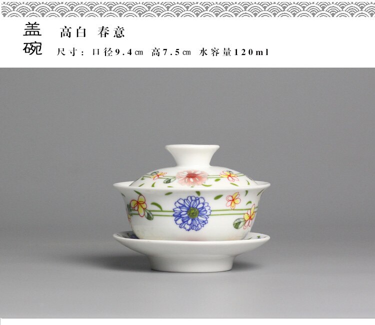 Tea set Include 1 Pot 1 Saucer, gaiwan,Beautiful and easy teapot kettle,Blue and white porcelain gaiwan