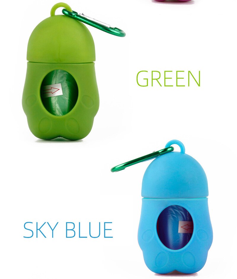 Pet Waste Bag Dispenser Dog Waste Bag Holder Plastic Garbage Poop Bag Dispenser Carrier Case Poop Bag Storage Dog Pet Supplies