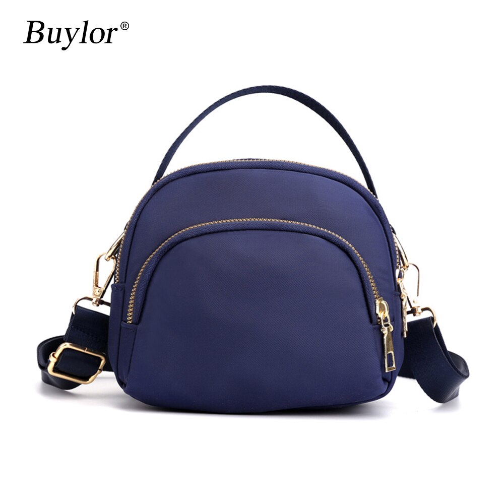 Buylor Shoulder Bag Polyester Crossbody Bag Messenger MINI Capacity Waterproof Purse Cloth Handbag: blue