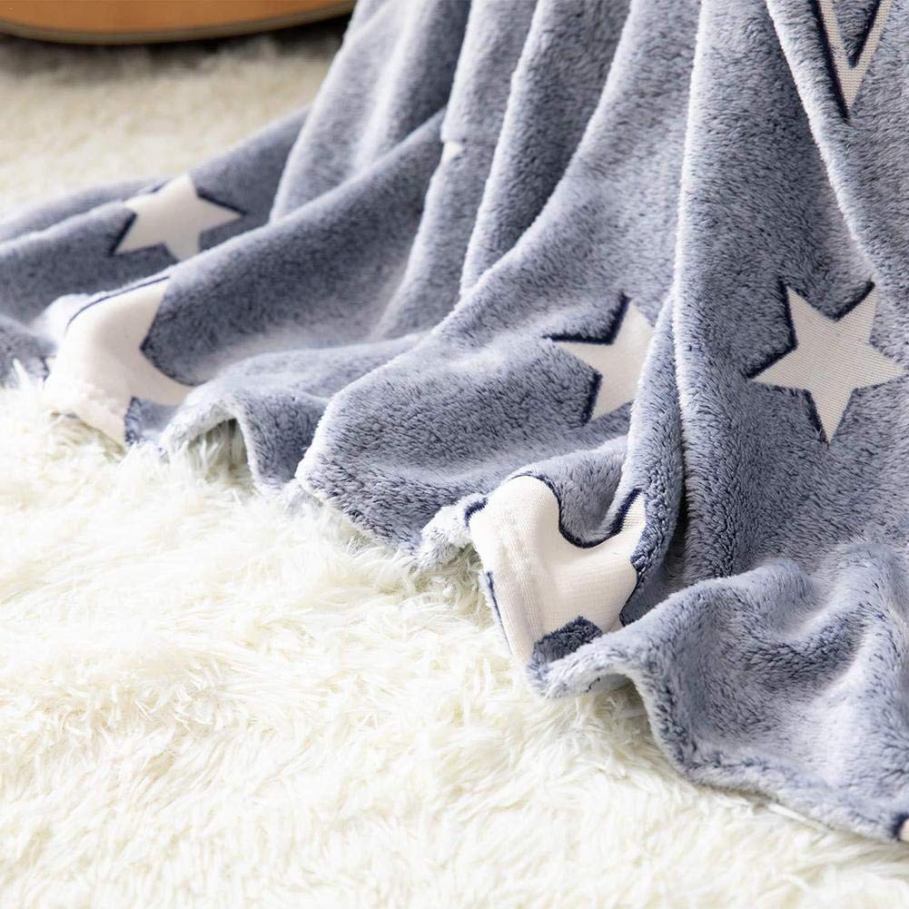Luminous Warm Flannel Blankets Night Fluorescent Geometric Print Sheet Sofa Throw Bedspread For Children'S Nap Throw Blankets