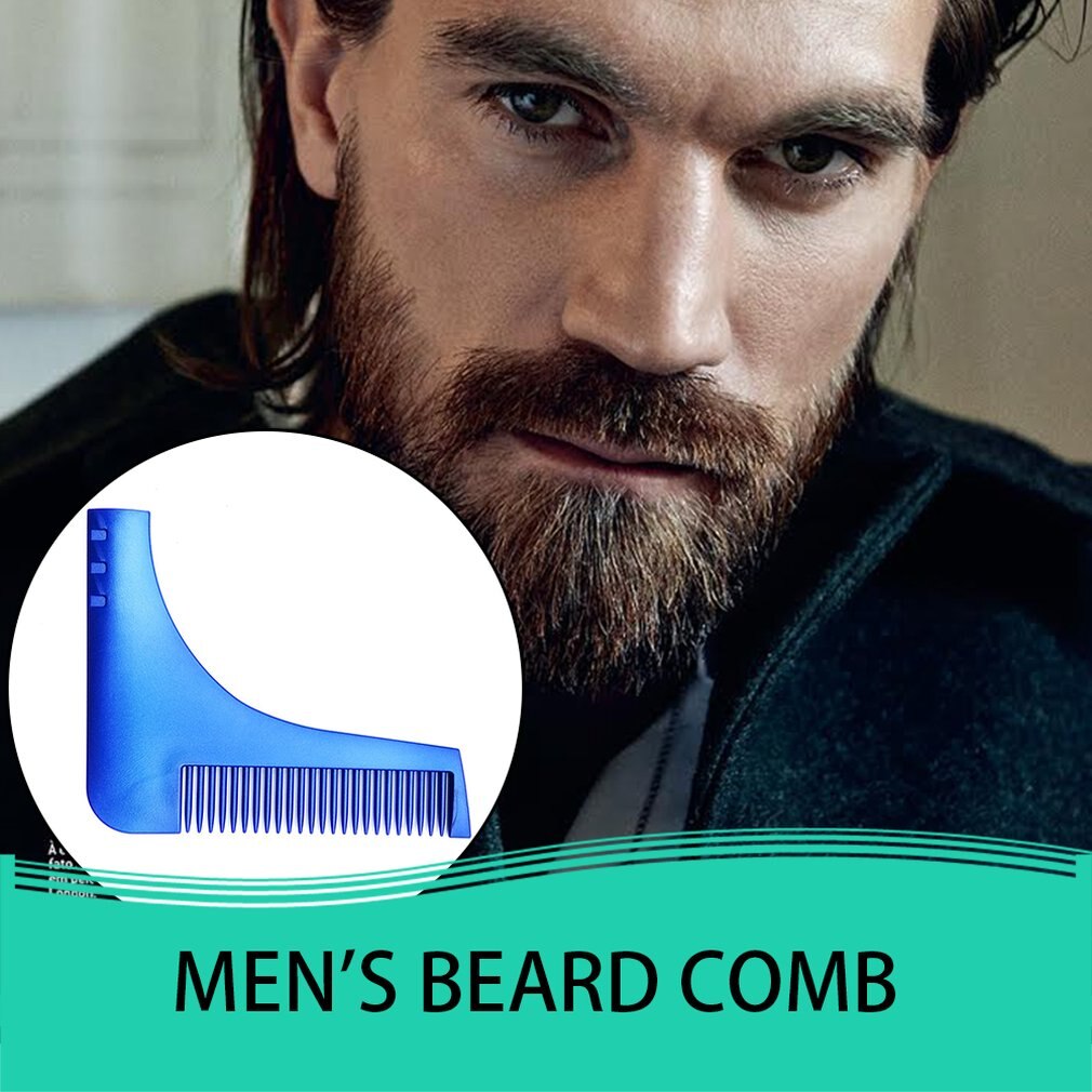 portable Beard Styling Shaping Template Comb Barber Tool Symmetry Trimming Shaper Stencil