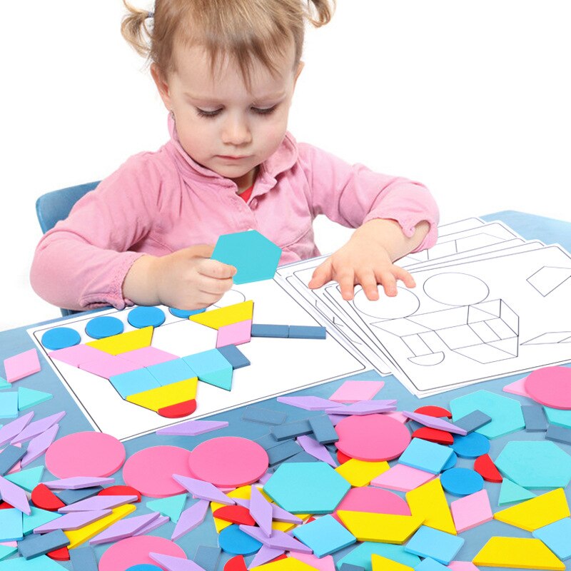 Multifunctionele Puzzel Magnetische Puzzel Tangram Spel Leren Educatief Tekentafel Games Speelgoed Cadeau Voor Kinderen