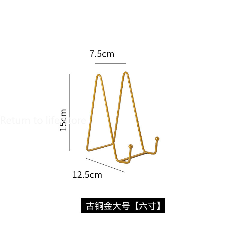 Iron Art Display Stands Opbergrek Metalen Schildersezel Stand Voor Foto Fotolijst Olieverfschilderij Plaat Boek Organisator Plankhouder: YELLOW