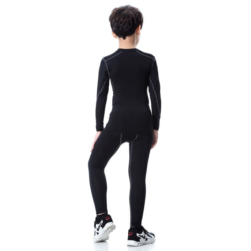 Kid's Casual Set Lange Mouw Ondergoed Compressie Strakke Top & Bottom Zacht Ademend Base Layer Lange Onderbroek Lichtgewicht