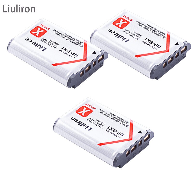 5x Bateria NP-BX1 NPBX1 np bx1 batería para Sony DSC-RX100 DSC-WX500 HX300 WX300 HDR AS100v AS200V AS15 AS30V AS300 M3 M2 HX60: 3battery