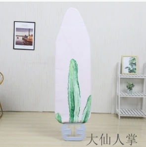 Funda de repuesto para tabla de planchar de lona con estampado de flores de flamenco, lavable, antideslizante, aislante térmico, Protector para mesa, 140x50 cm: Menta