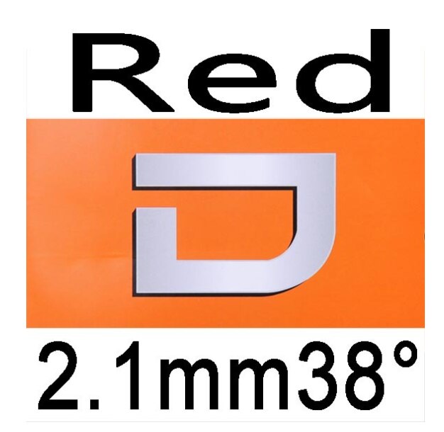Dianchi-Goma de tenis de mesa versión D, tuneado de fábrica, con esponja como NEO nacional hurricane 3: Red H38 2.1mm