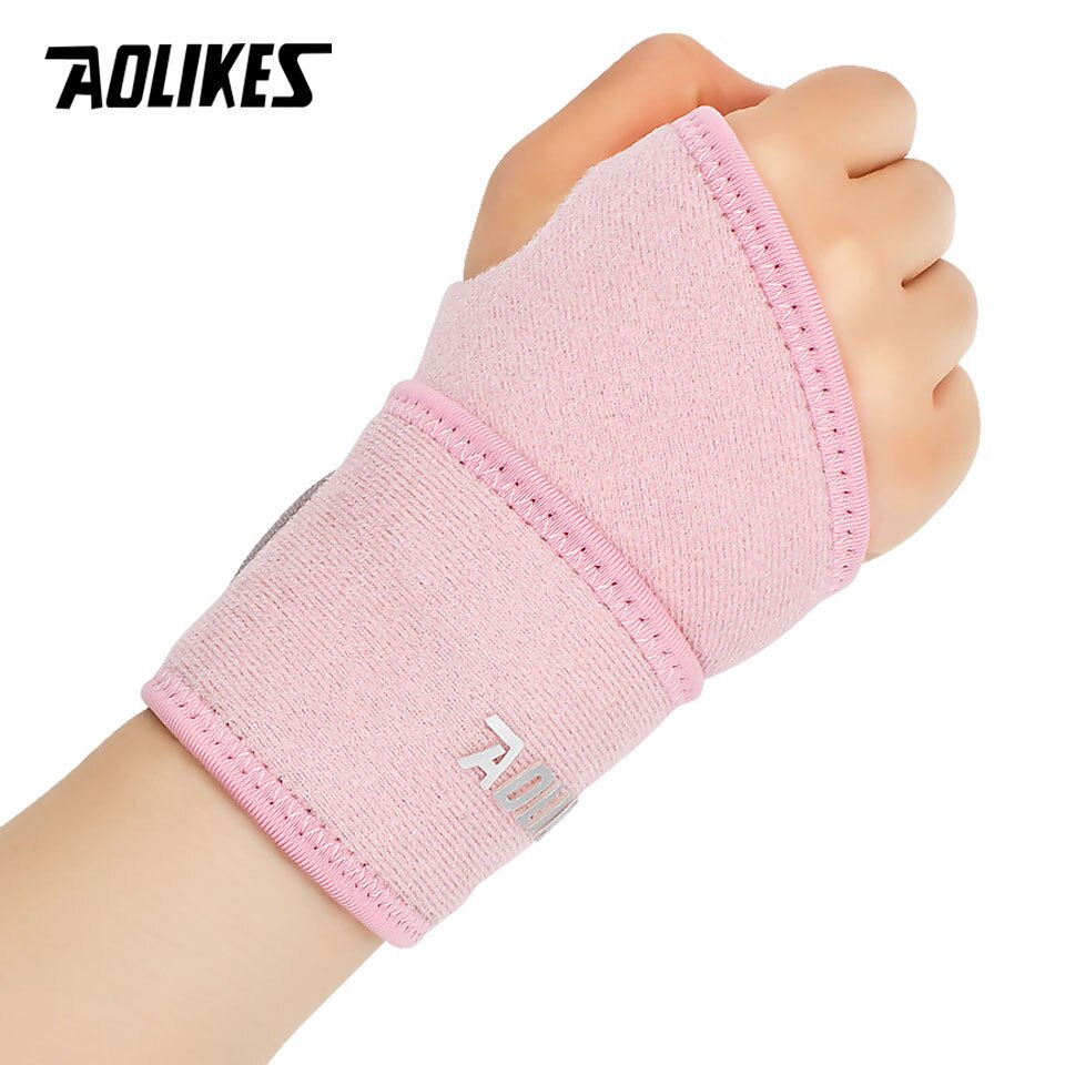 AOLIKES 1PCS Fitness Elastic Wristband Adjustable Sports Wrist Support Weight Lifting Support Band Open Wrist Rest: C-Pink-1Pcs
