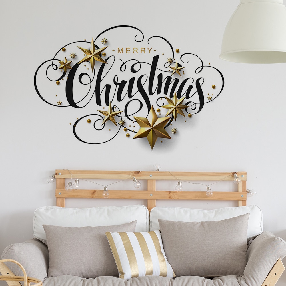 Kerst Raamstickers Muur Kerst Raam Muur Decor Vrolijk Kerstfeest Decor Voor Thuis Nieuwjaar Sticker Deur Decoratie