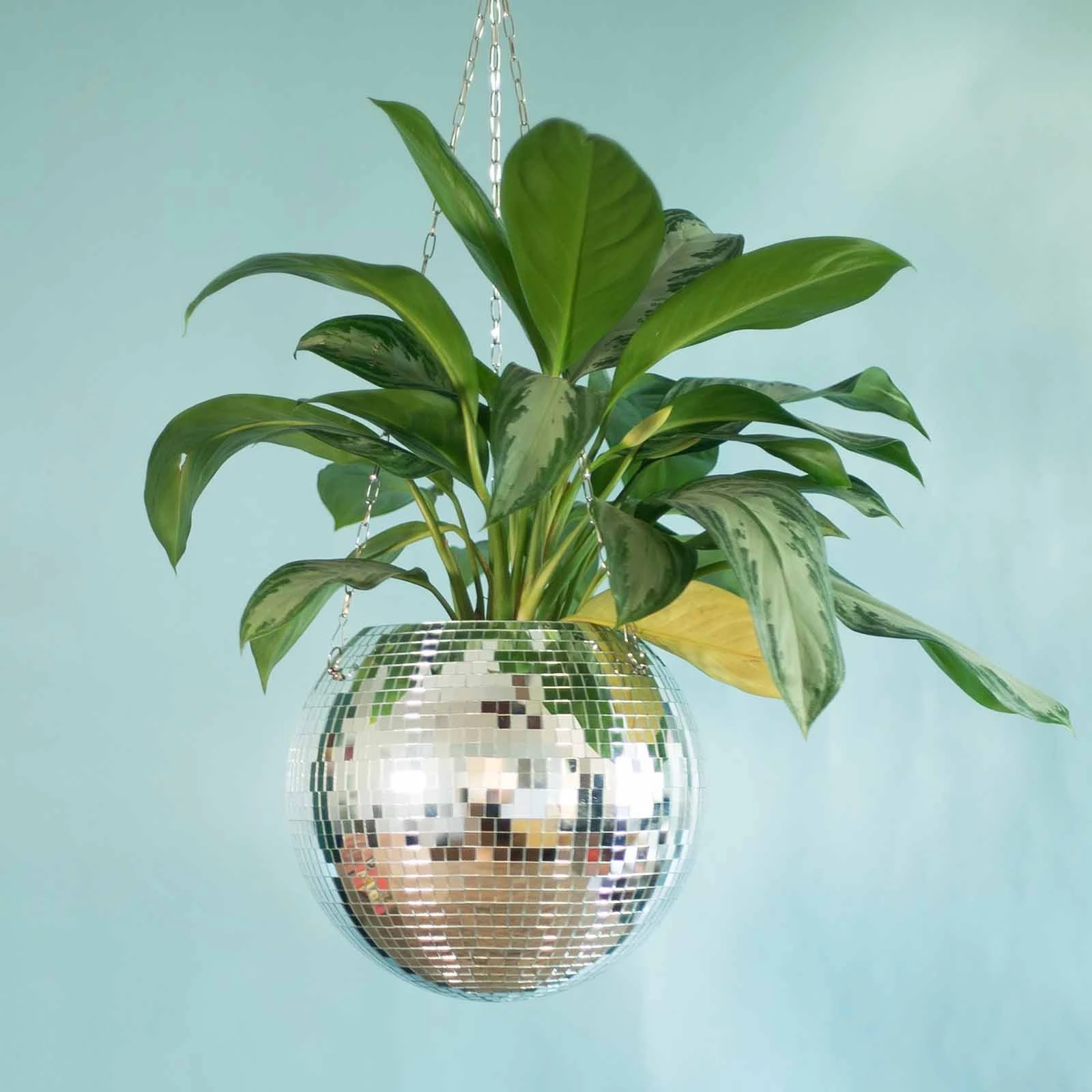Retro Disco Ball Planter Basket Round Mirror Hanging Pot flower pot Wall Planter Pot Hangin Vase Desktop Decoration Balcony Vase