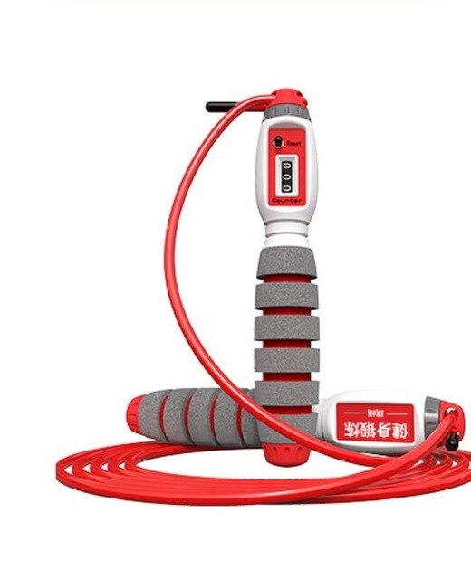 Rope Skipping Loss Endurance Jump Children Adult Training Adjustable Speed Aerobic Automatic For Training Aerobic Exercise: Red