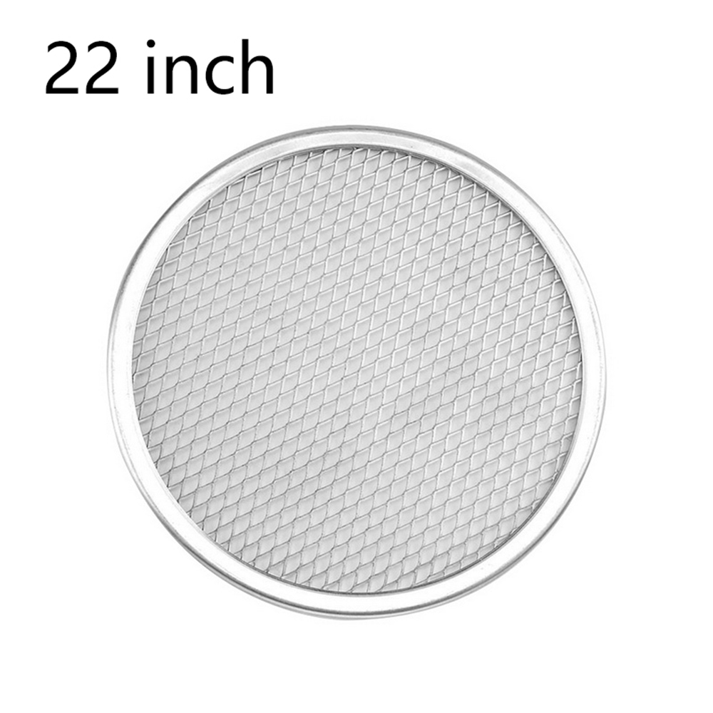Non stick Pizza Screen Pan Baking Tray Metal Net Seamless Aluminum Metal Net Bakeware Kitchen Tools Pizza 6-22inch