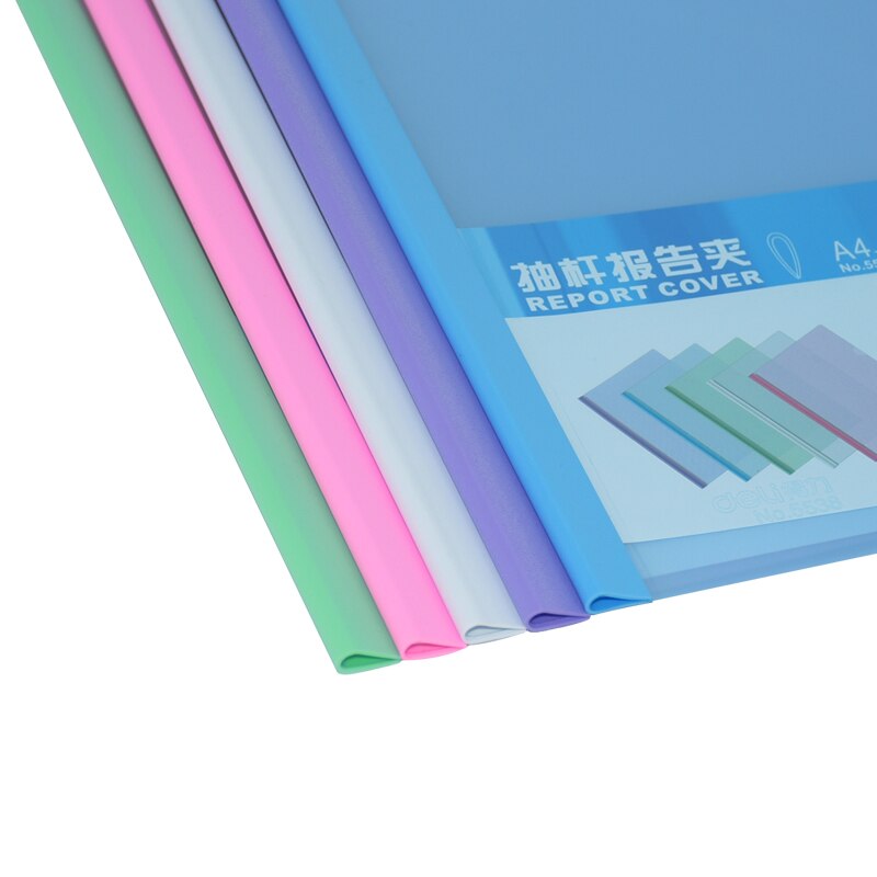 60pcs/set A4 Morandi Color Folder Test Paper and Document Rod Clamp File Folder Business Office Supplies