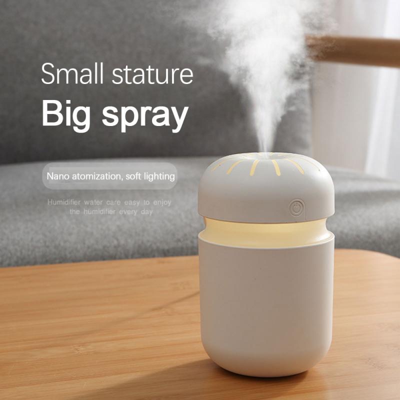 Mini Electric Humidifier Essential Aroma Oil Diffuser Ultrasonic Wood Grain Air Humidifier USB Mini Mist Maker LED Light Car