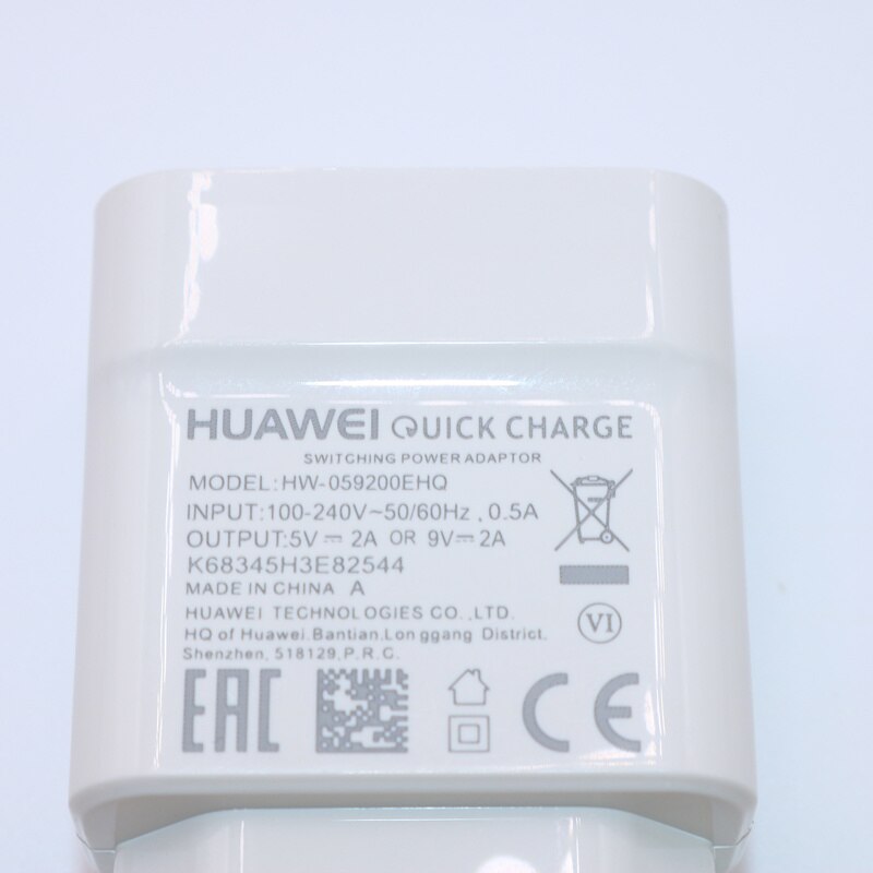 Chargeur rapide d'origine Huawei EU QC 2.0 adaptateur de Charge rapide câble usb type c pour Huawei Honor 9 nova 2 3 3e 4 5e p20 lite P9 P10