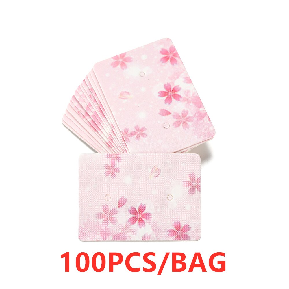100Pcs/Lot Earrings Display Cards Cardboard Earring Packaging Hang Tag Card Ear Studs Paper Card for Jewelry Accessories: 18