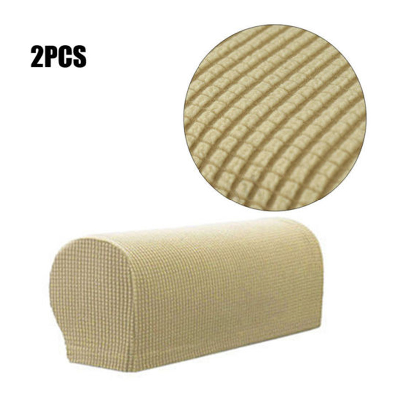 Sofa armlæn dækker elastisk elastisk stykke sæt stol sofa armbeskyttere stræk vaskbar aftagelig glidebetræk 2 stk sæt: Gul