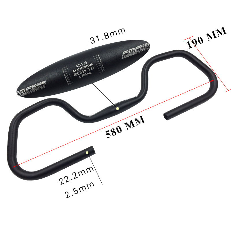 1pcs 25.4mm Bicycle Handle Bar Aluminum Alloy Bike Trekking Bar Wear-resistant Mountain Road Bike Butterfly Handle