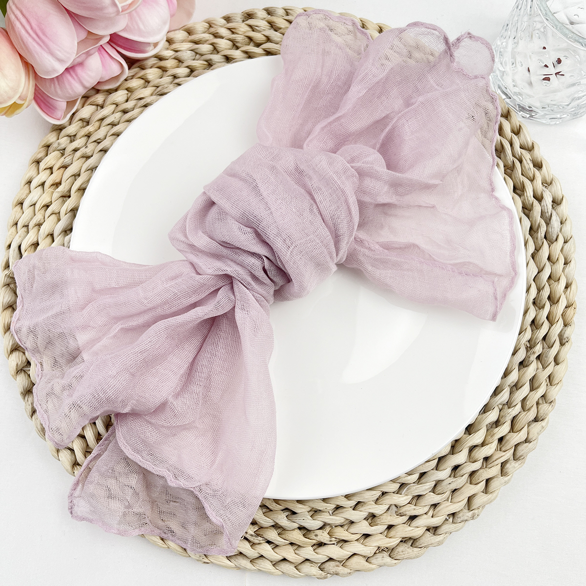 6Stck Salbei Blick Käsetuch Serviette Tisch Tischsets Einstellung Esszimmer Hochzeit Party Bankette Weihnachten Bankette BöGen Kuchen Dekor: Gelb