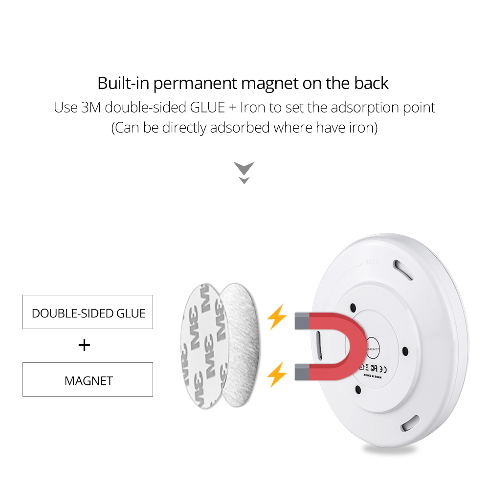 Led kroppsrörelsesensor nödljus batteridriven magnetisk dubbel induktion kök inomhus sovrum vägg trådlös nattlampa