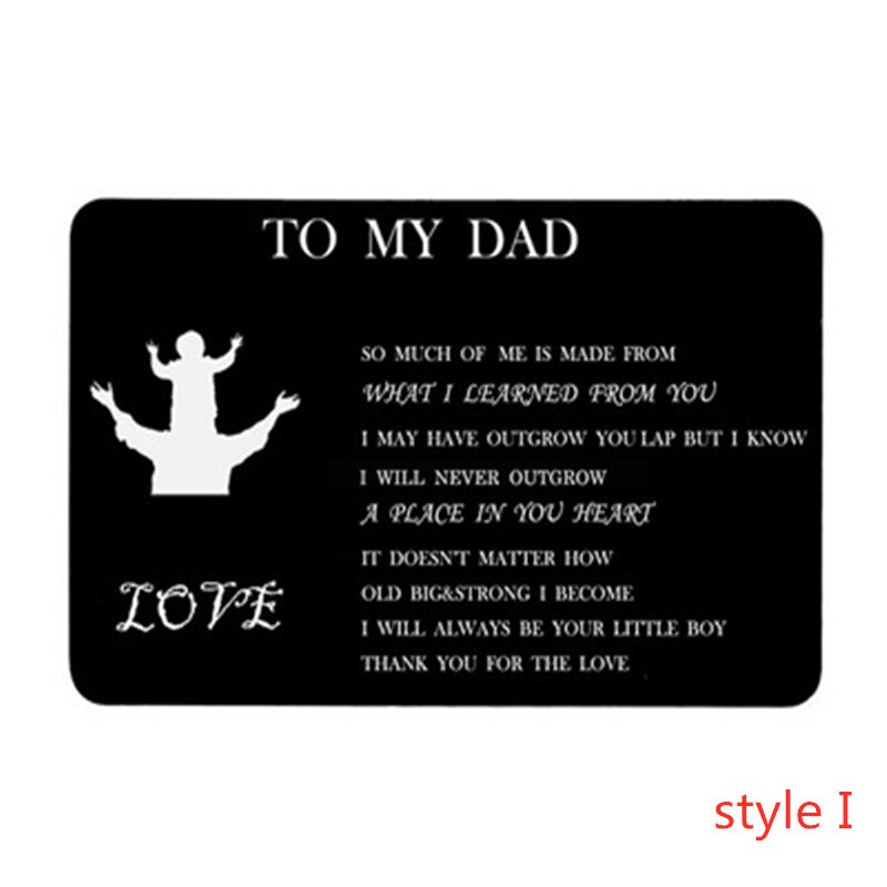 Year Love Note Boyfriend Engraved Wallet Cards Inserts Anniversary party favors Christmas for Husband Men: I