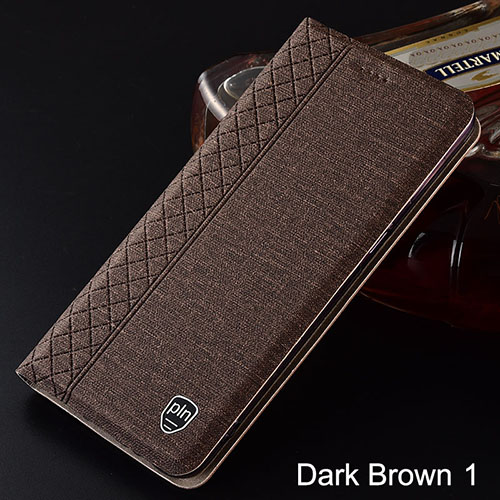 Case for Umi UMIDIGI Z2 Pro Plaid style Canvas pattern Leather Flip Cover for UMIDIGI z2 cases Coque: for UMIDIGI Z2 Pro / dark brown 1