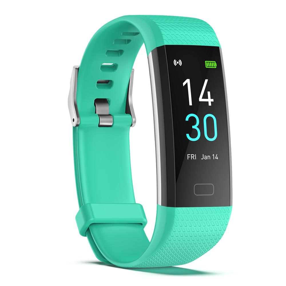 Smart Armband S5 2,0 Schrittzähler Blutdruck Herz Rate Monitor Fitness Tracker Smart Uhr Armband Wasserdichte Erwachsene Kinder: Green