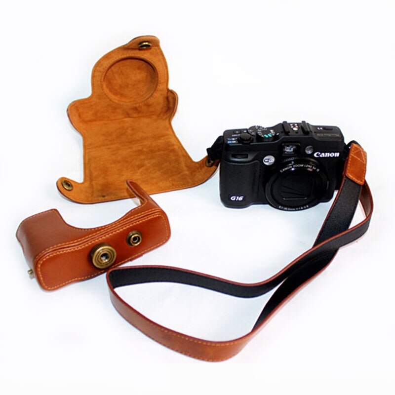 Leather Camera case bag Grip Strap for Canon POWERSHOT G15 G16