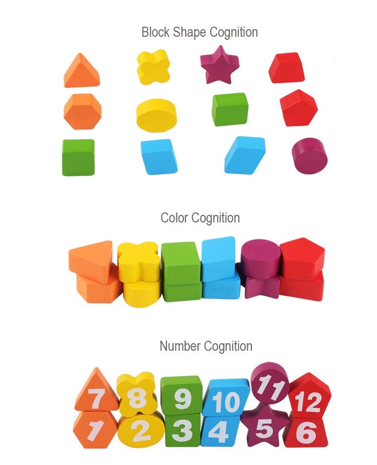 Kids Wooden Clock Toys Children Time Cognition Education Toys Number Shape Color Learning Tool For Baby Kids