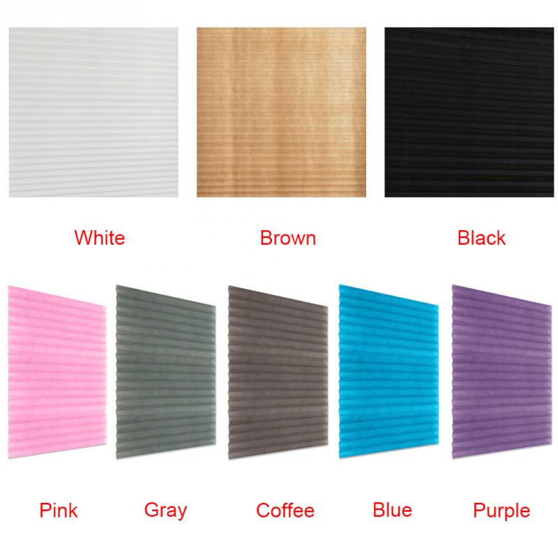 Pleated Blinds Half Self-Adhesive Blackout Windows Curtains for Bathroom Kitchen Balcony Shades Office Lliving Room Blind #