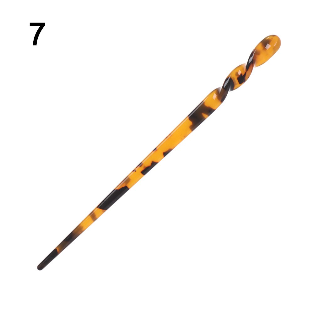 Retro Eenvoud Haar Sticks Elegante Acetaat Eetstokje Vrouwen Meisjes Haarspelden Haar Clip Haaraccessoires Haar Styling Tool: 7