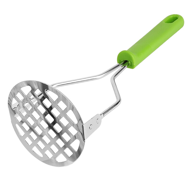 Stainless Steel Potatoes Mud Pressure Mud Machine Potato Masher Ricer Fruit Vegetable Tools Kitchen Gadgets Accessories: Light Green