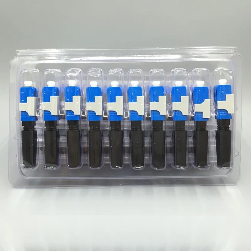100PCS SC APC/UPC pre-bur Fiber Optic Quick Connector FTTH Quick Assembly Fiber Optical Connector /SC Fiber Optic Fast Connector