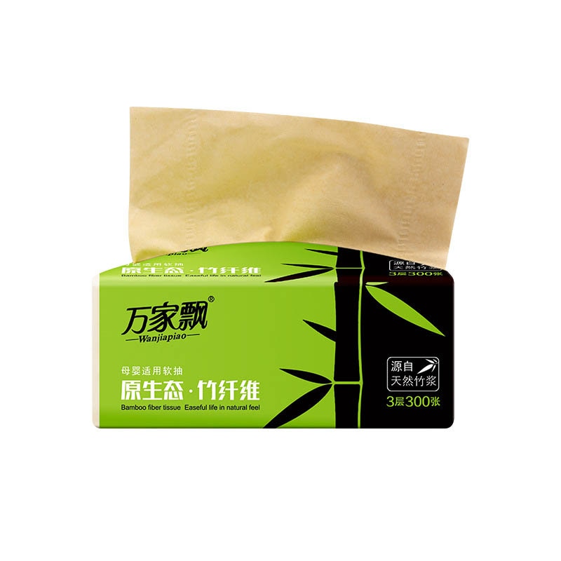 30 Bags / Box Of Bamboo Pulp Paper Bamboo Fiber Natural Color Paper Towel Full Box Of Household Commercial Napkin