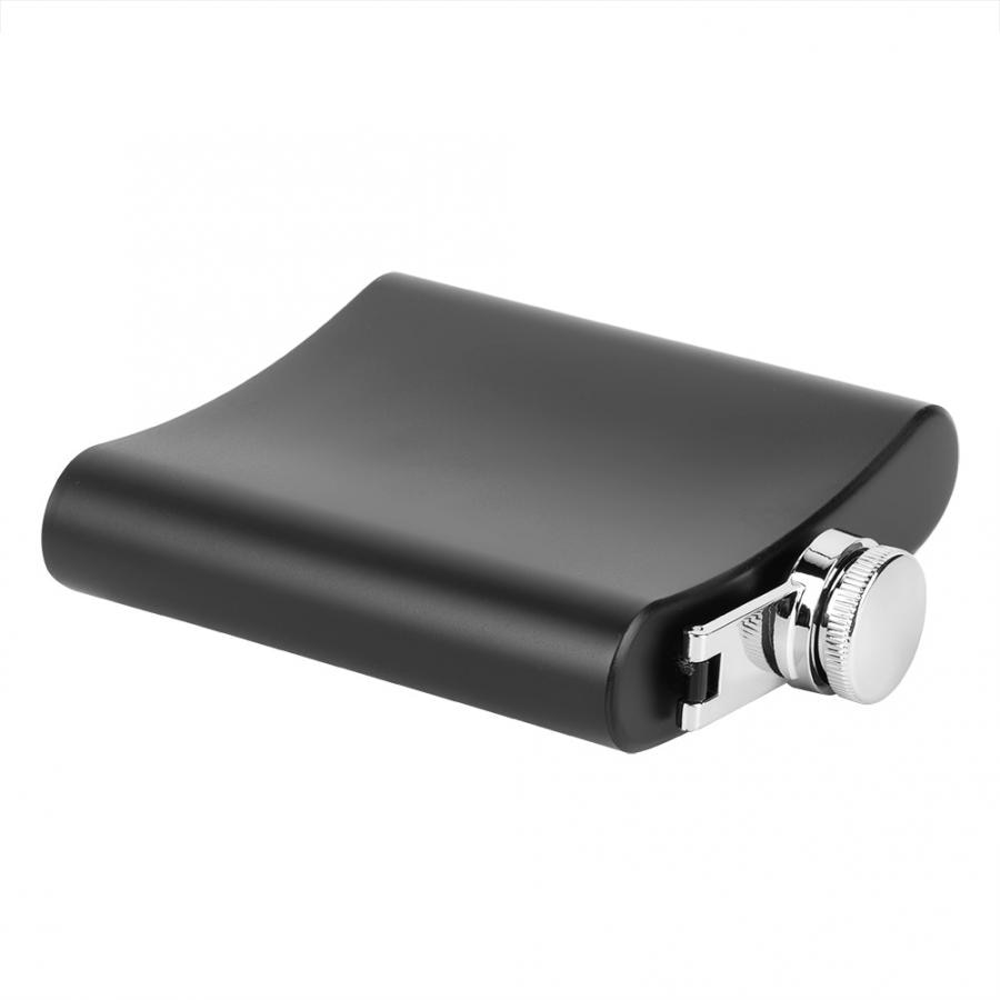 Flask Bottle Black Portable Stainless Steel U-shaped Alcohol Whiskey Flask Bottle