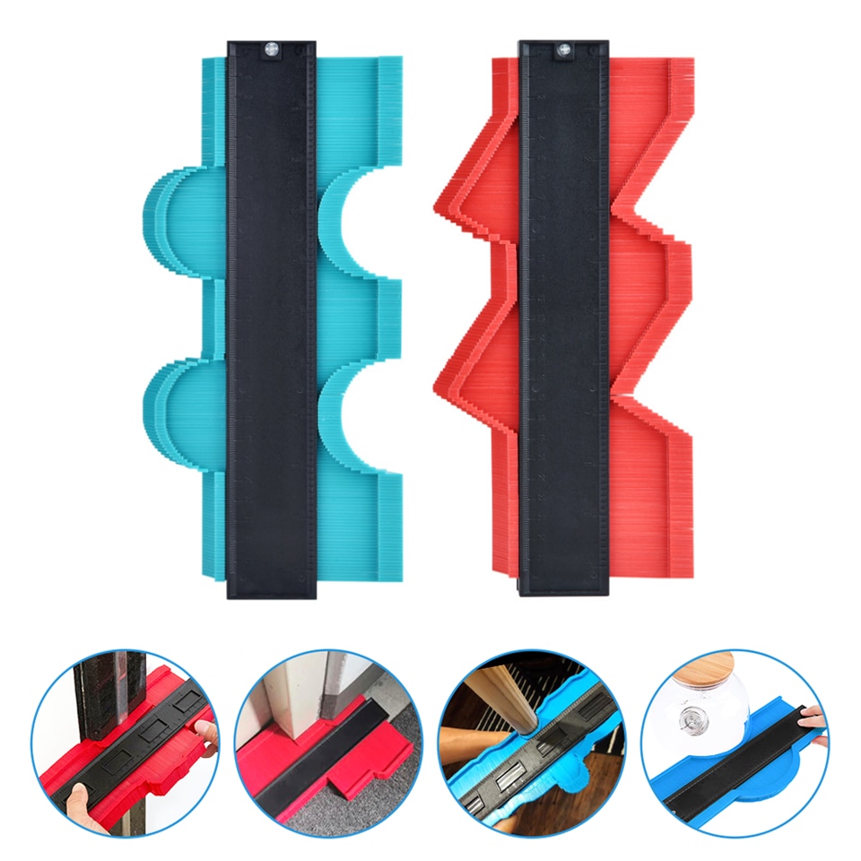 GOXAWEE 5/10/15/20 Inch Plastic Contour Gauge Profile Copy Gauge Contour Duplicator Template Tiling Laminate Tiles Marking Tool