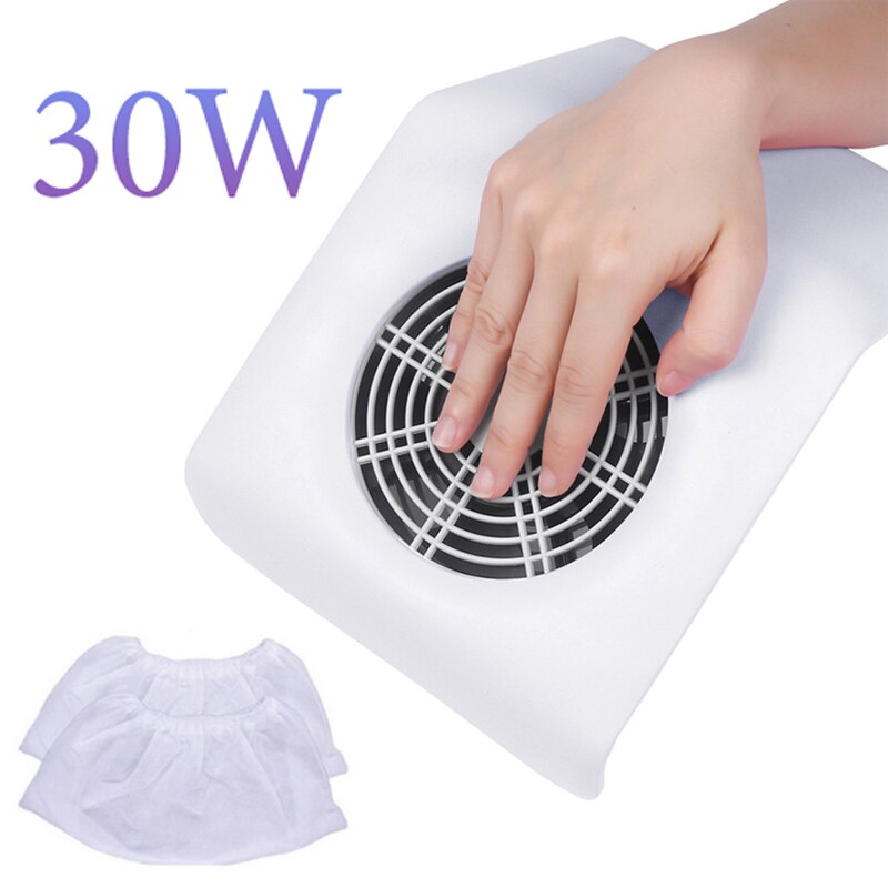 80w spik dammsugare stark sugfläkt inget dammläckage för nagelkonstsalong personligt bruk 1 gratis dammpåse nail art utrustning: 858-2- vita