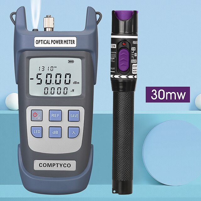 FTTH Fiber Optic Tester Tool Kit Optical Power Meter( OPM -50 ~+26dBm) and Visual Fault Locator(30/10/20/50mw VFL ) Combination: G510A and 30MW